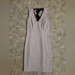 Elegant Black and White Checkered Dress